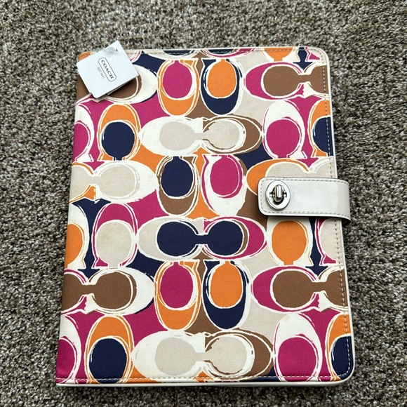 NWT Coach Hand drawn scarf print iPad case - Picture 1 of 4